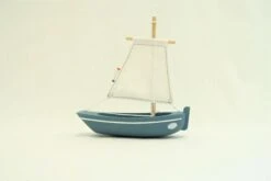 Bateau-jouet En Bois Misainier Vert Abysses 22 Cm Tirot