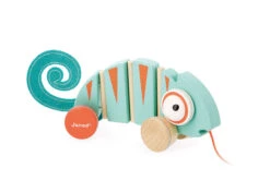 Jouet à Tirer En Bois Caméléon Tropik Janod