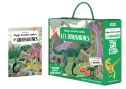 Livre Et Puzzle Voyage, Découvre, Explore Les Dinosaures Sassi Junior